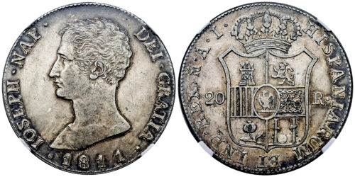JOSE NAPOLEON  20 REALES 1811 MADRID AI - Imagen 2