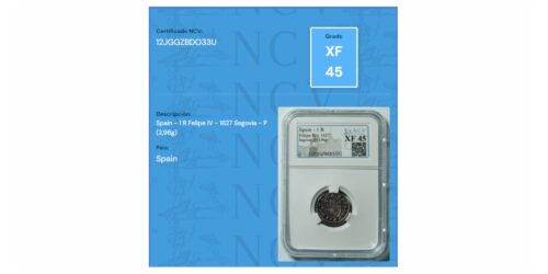 Alternative view of FELIPE IV  1 REAL 1627 SEGOVIA P