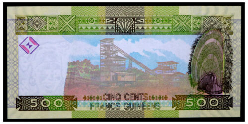 Alternative view of BILLETE; GUINEA 500 FRANCOS 2006