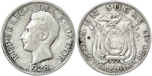 ECUADOR 1 SUCRE 1928