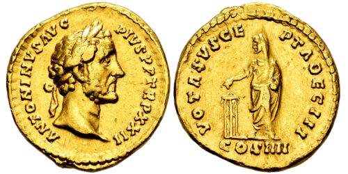 ANTONINO PIO (AUREO) 158 al 159 d.C.