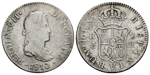 FERNANDO VII  2 REALES 1810 CADIZ CI