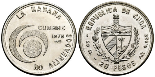 CUBA 20 PESOS 1979 CUMBRE DE PAISES NO ALINEADOS