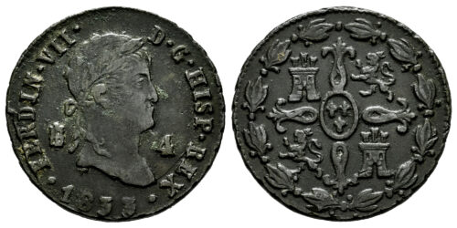FERNANDO VII  4 MARAVEDIS 1833 SEGOVIA