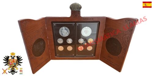 ESPAÑA ESTUCHE COMPLETO PLATA Y ORO 2000 CARLOS V EMPERADOR