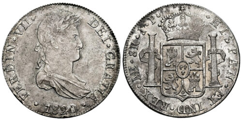 FERNANDO VII  8 REALES 1820 LIMA JP