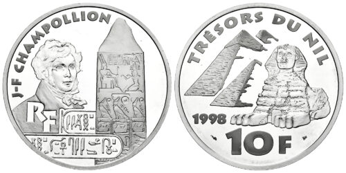 FRANCIA 10 FRANCOS 1998 TESOROS DEL NILO - CHAMPOLLION