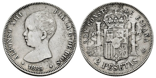 ALFONSO XIII  2 PESETAS 1889