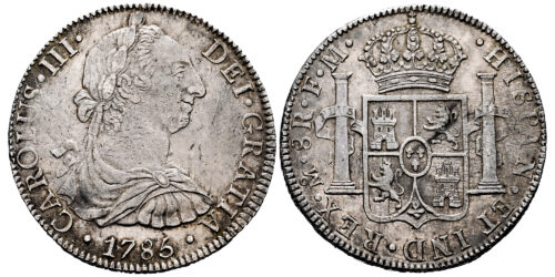 CARLOS III  8 REALES 1785 MEXICO FM