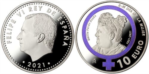 ESPAÑA 10 EUROS 2021 DIA DE LA MUJER - EMILIA PARDO BAZAN