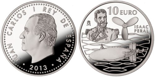 ESPAÑA 10 EUROS 2013  SUBMARINO ISAAC PERAL