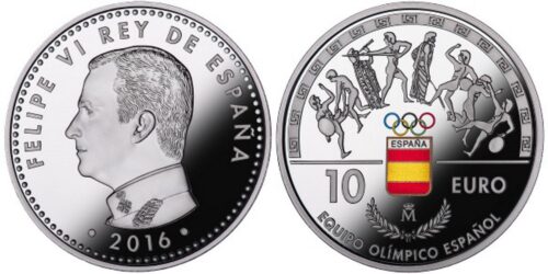 ESPAÑA 10 EUROS 2016 EQUIPO OLIMPICO ESPAÑOL