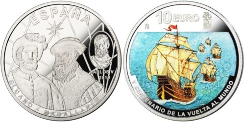 ESPAÑA 10 EUROS 2019 V CENTENARIO VUELTA AL MUNDO