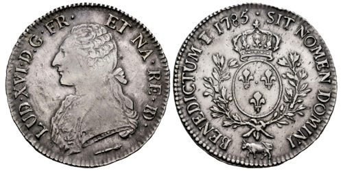 FRANCIA 1 ECU 1785 (PAU)  LUIS XVI
