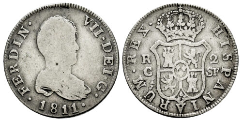 FERNANDO VII  2 REALES 1811 CATALUÑA SF