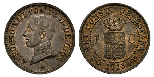 ALFONSO XIII  1 CENTIMO 1913