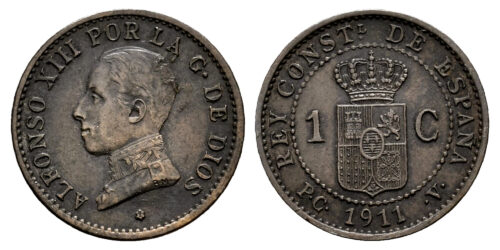 ALFONSO XIII  1 CENTIMO 1911