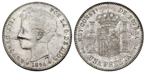 ALFONSO XIII  1 PESETA 1896