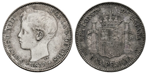ALFONSO XIII  1 PESETA 1899