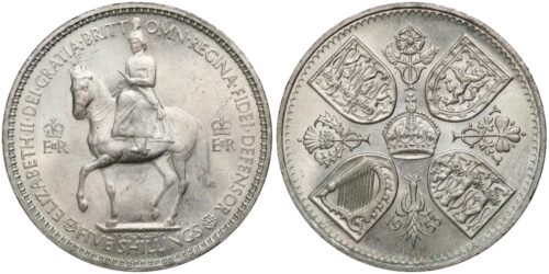 INGLATERRA 5 SHILLINGS 1953