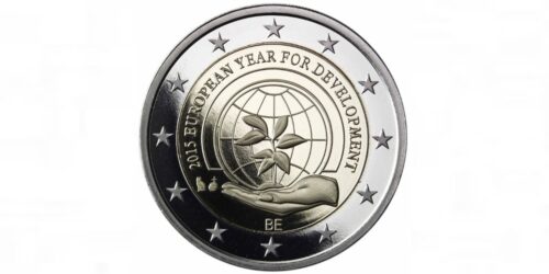 Alternative view of 2 EUROS BELGICA 2015 AÑO EUROPEO DEL DESARROLLO