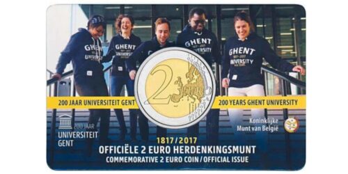 2 EUROS BELGICA 2017 UNIVERSIDAD DE GANTE