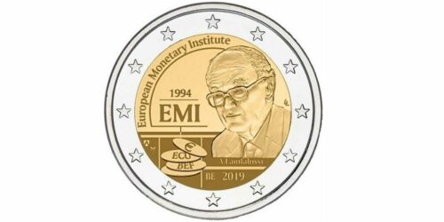 Alternative view of 2 EUROS BELGICA 2019 25º ANIVº DEL INSTITUTO MONETARIO EUROPEO
