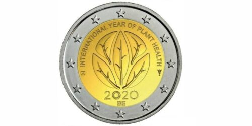 Alternative view of 2 EUROS BELGICA 2020 AÑO INTERNACIONAL DE LA SANIDAD VEGETAL