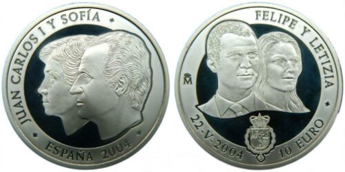 ESPAÑA 10 EUROS 2004 BODA REAL