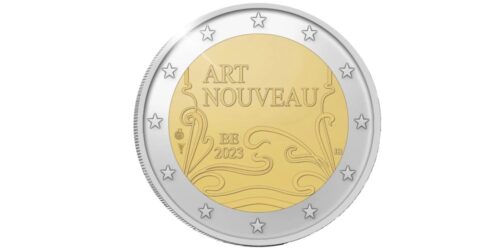 Alternative view of 2 EUROS BELGICA 2023 ART NOUVEAU EN BELGICA