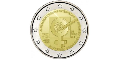 Alternative view of 2 EUROS BELGICA 2023 SUFRAGIO FEMENINO