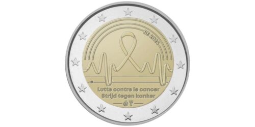Alternative view of 2 EUROS BELGICA 2024 LUCHA CONTRA EL CANCER