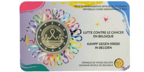 2 EUROS BELGICA 2024 LUCHA CONTRA EL CANCER