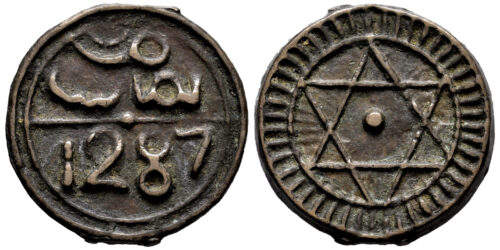 MARRUECOS 4 FALUS 1287 He MOHAMMED IV