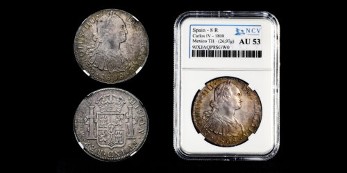 CARLOS IV  8 REALES 1808 MEXICO TH