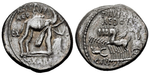 FAMILIA AEMILIA (DENARIO) 58 a.C.