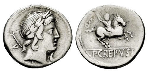 FAMILIA CREPUSIA (DENARIO) 82 a.C.