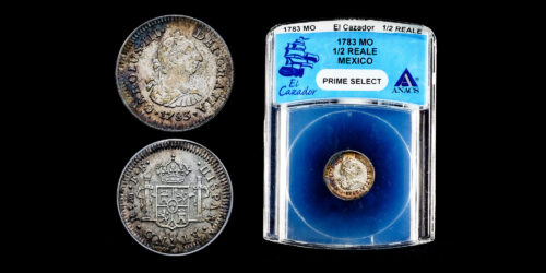 CARLOS III  1/2 REAL 1783 MEXICO FF "EL CAZADOR"