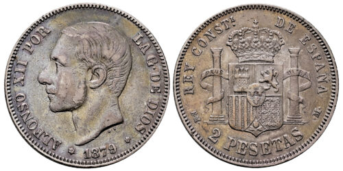 ALFONSO XII  2 PESETAS 1879