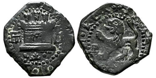 FELIPE II  2 MARAVEDIS (OCHAVO) S/F (1570-1571) SEGOVIA