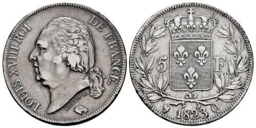 FRANCIA 5 FRANCOS 1823 Q