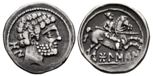 DENARIO DE BOLSCAN (OSCA-HUESCA) 180 al 20 a.C.