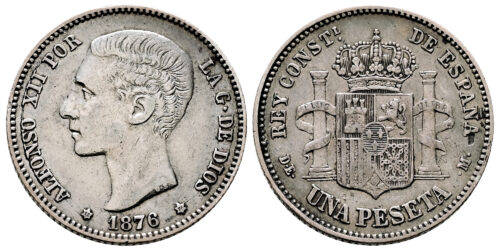 ALFONSO XII  1 PESETA 1876