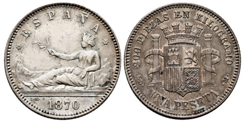 GOBIERNO PROVISIONAL 1 PESETA 1870*18-70 SNM