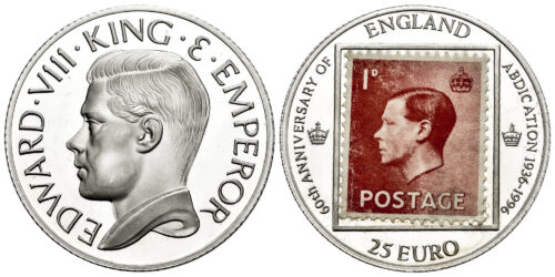 INGLATERRA 25 EUROS 1996