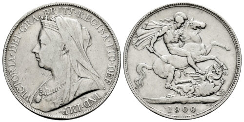 INGLATERRA 1 CORONA 1900 LXIV REINA VICTORIA