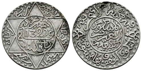 MARRUECOS 2 1/2 DIRHAMS 1320 HEGIRA