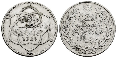 MARRUECOS 2 1/2 DIRHAMS 1329 HEGIRA