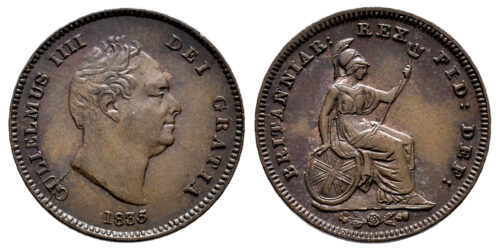 INGLATERRA 1/3 DE FARTHING 1835 GUILLERMO IV