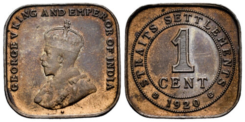 ESTABLECIMIENTOS DEL ESTRECHO (MALASIA) 1 CENT 1920